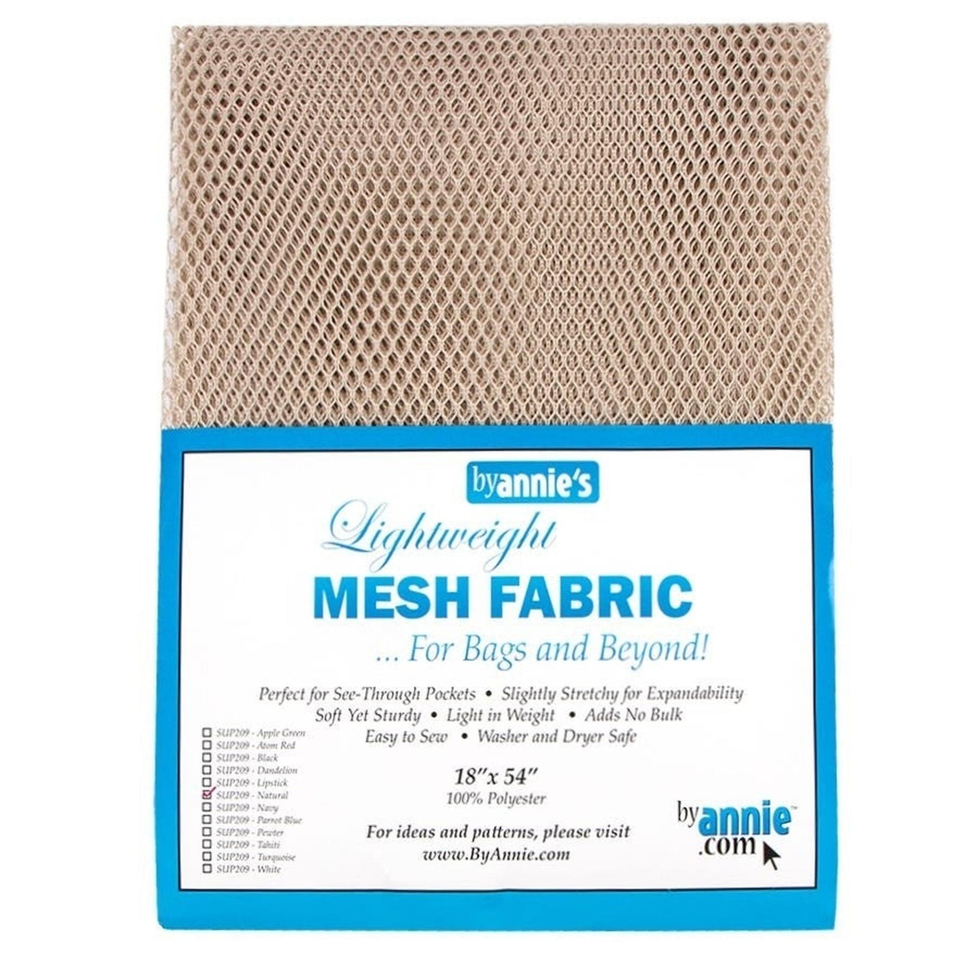 By Annie Lightweight Mesh Fabric - Natural- 1/2yrd
