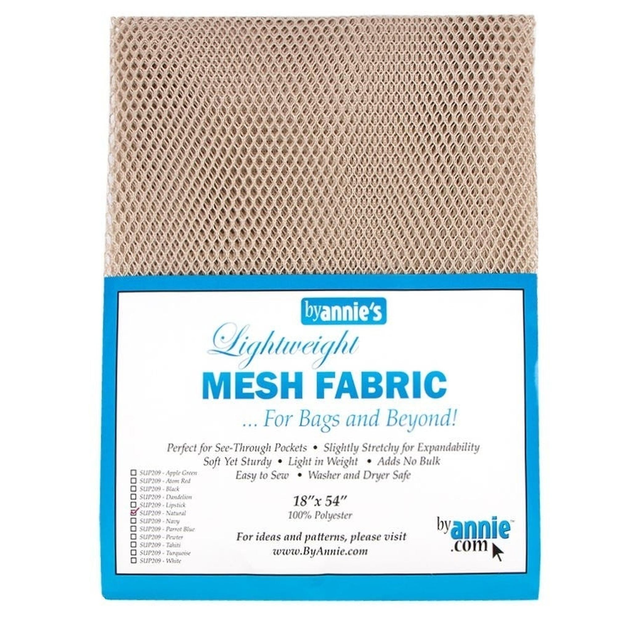 By Annie Lightweight Mesh Fabric - Natural- 18" x 54"