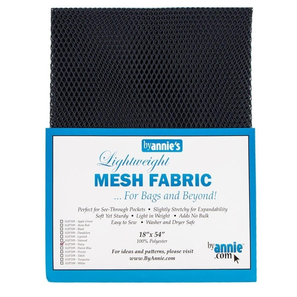 By Annie Lightweight Mesh Fabric - Navy - 18" x 54"