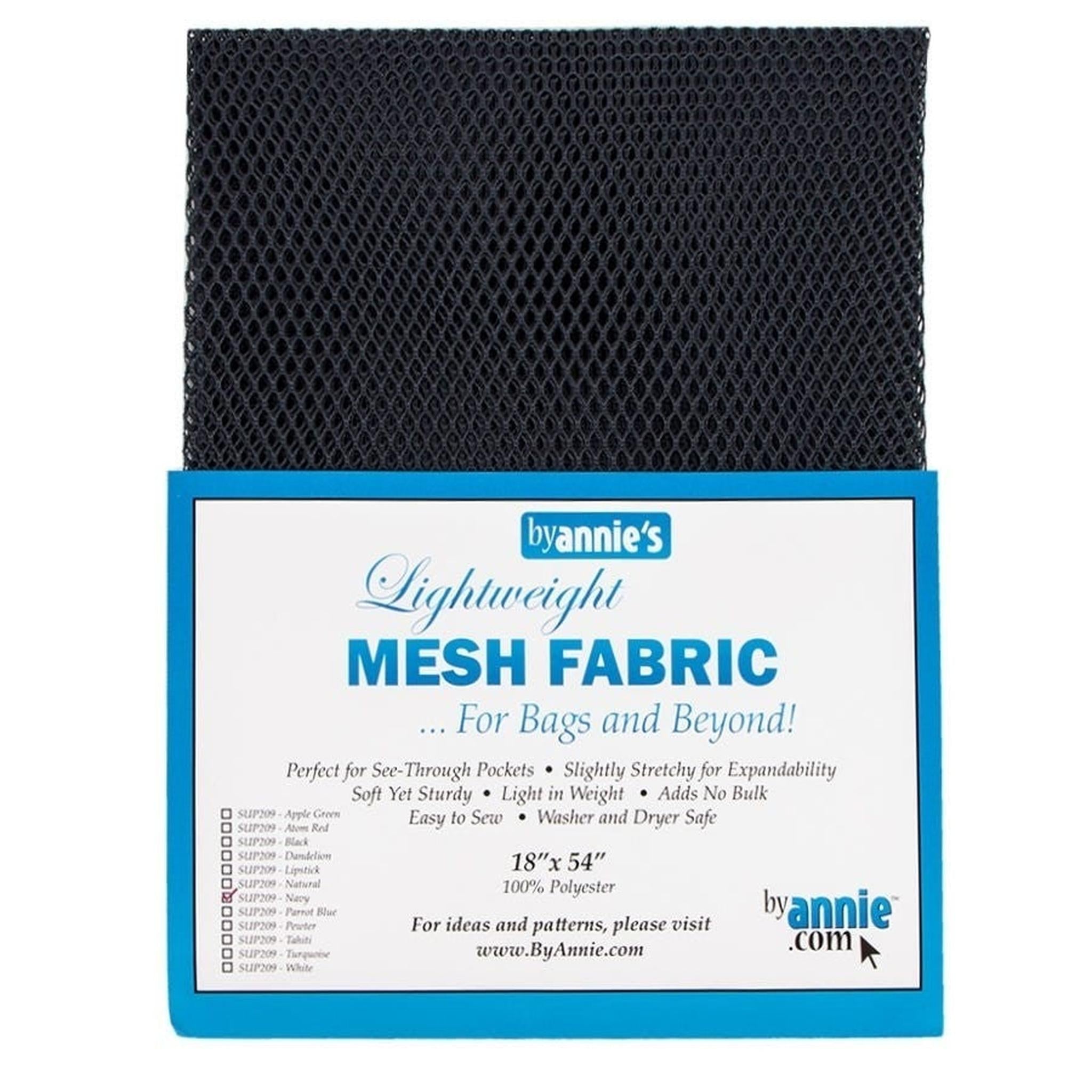 By Annie Lightweight Mesh Fabric - Navy - 18" x 54"