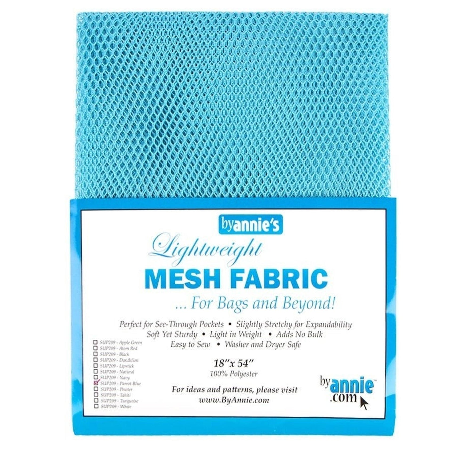 By Annie Lightweight Mesh Fabric - Parrot Blue - 1/2yrd