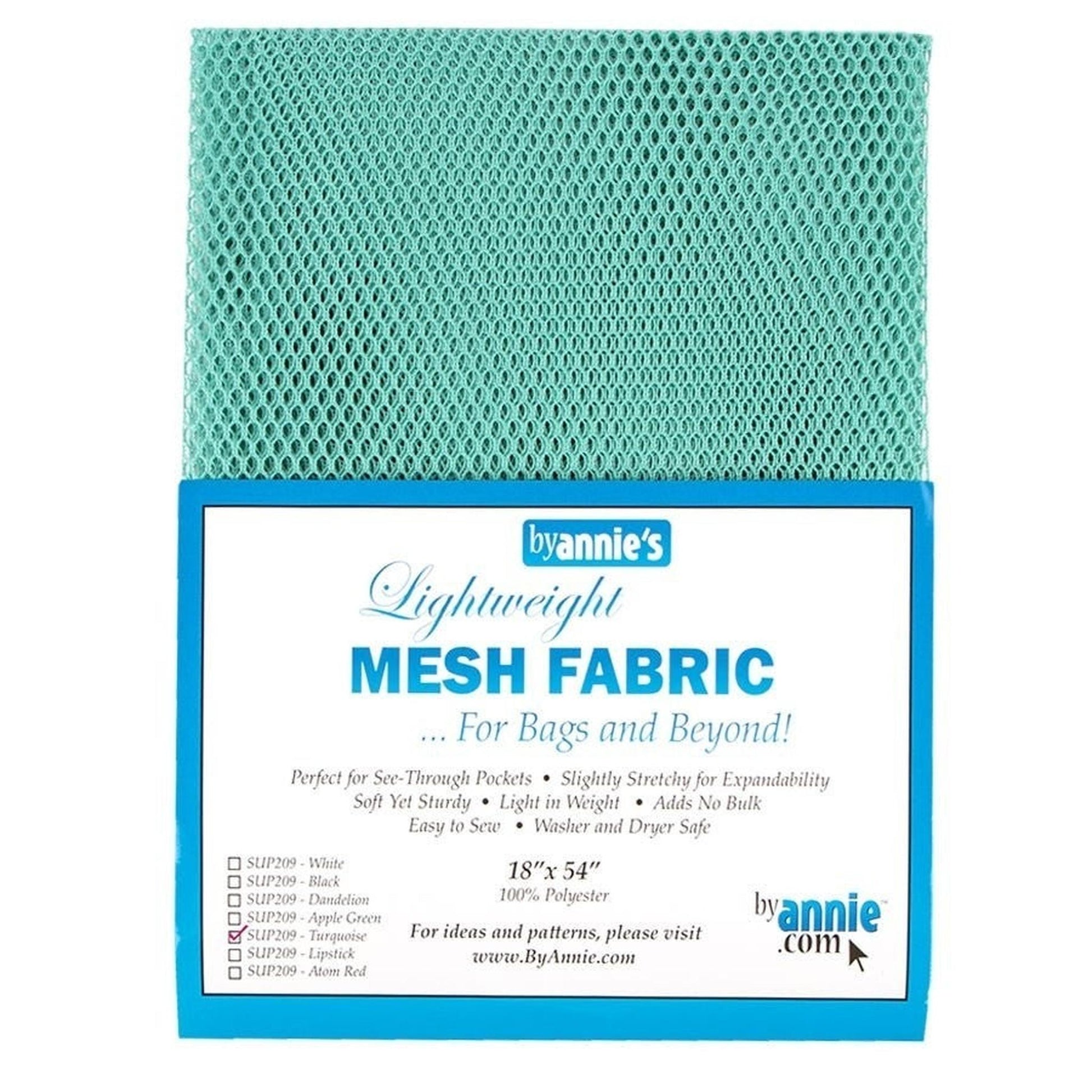 By Annie Lightweight Mesh Fabric - Turquoise - 1/2yrd