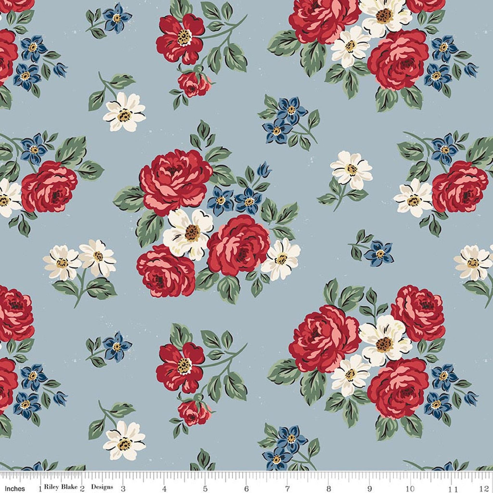 Riley Blake Independence Floral - Blue