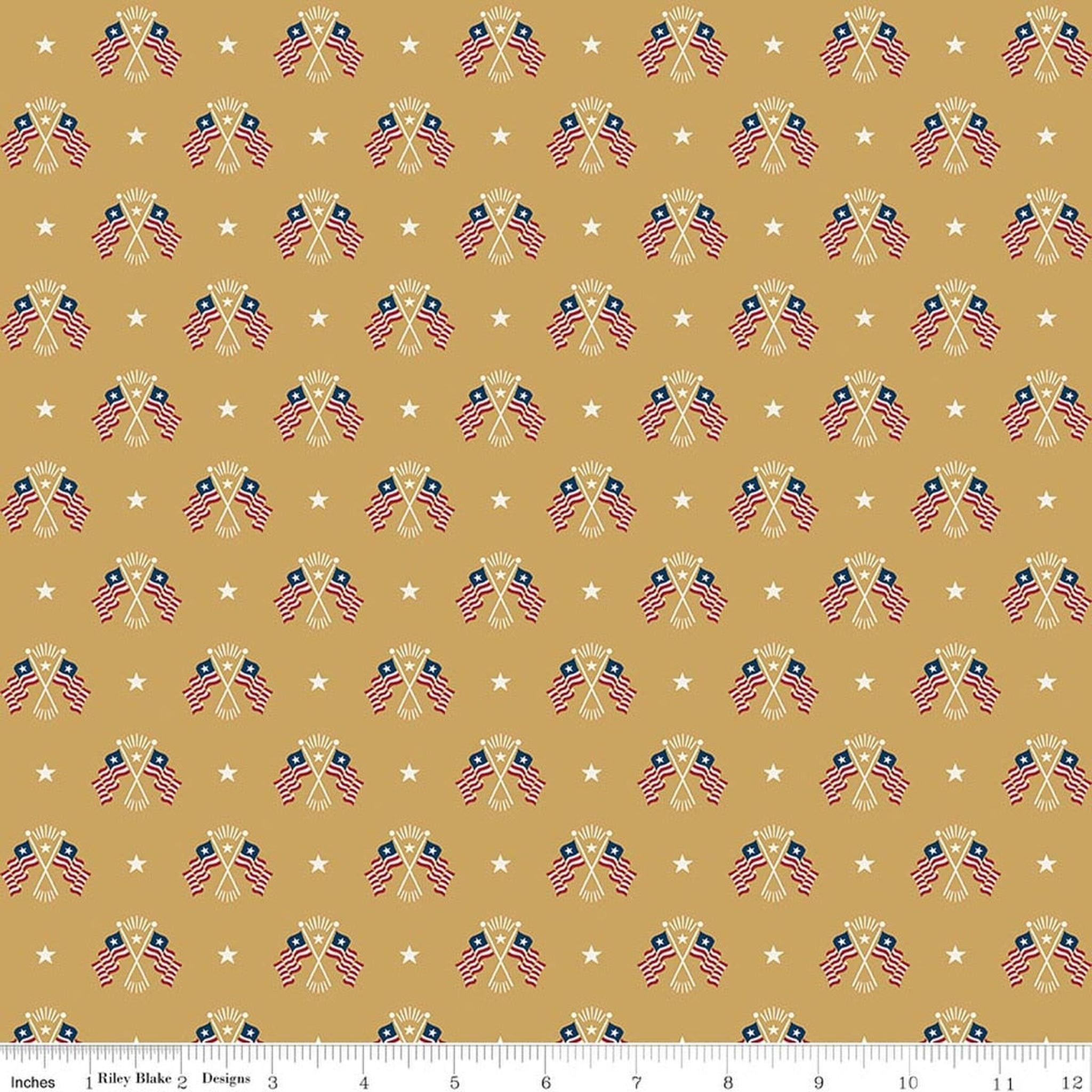 Riley Blake Independence Old Glory - Gold
