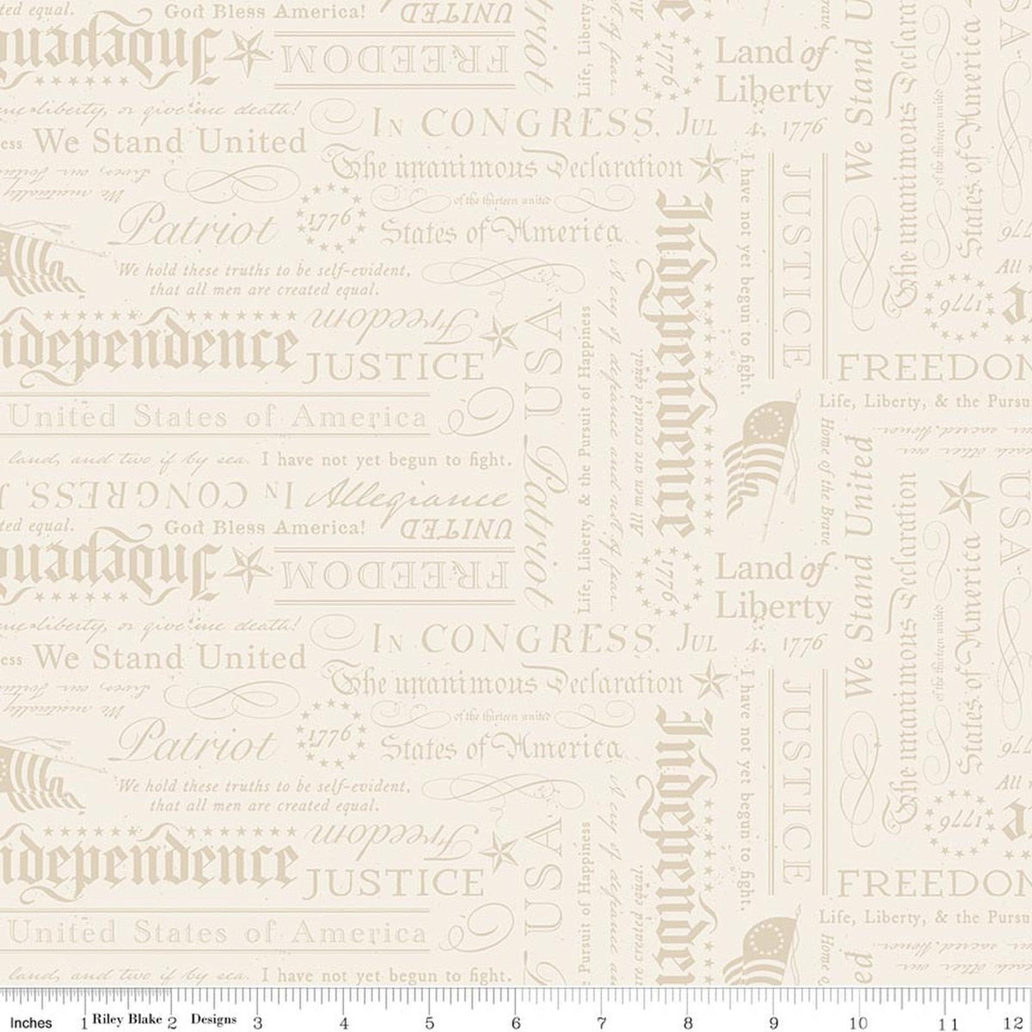 Riley Blake Independence Declaration - Cream