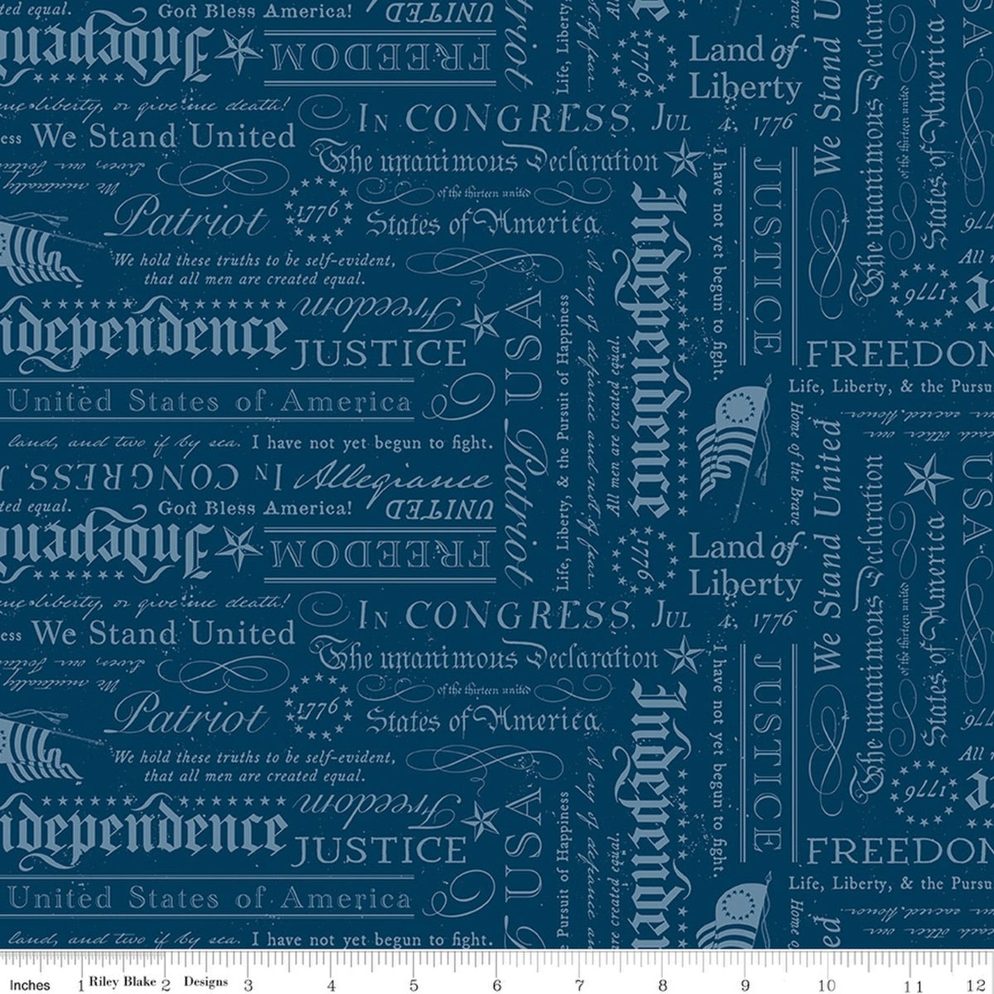 Riley Blake Independence Declaration - Oxford