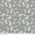 Leo & Savannah by Riley Blake - Animal Toss Blue