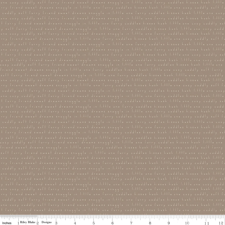 Leo & Savannah by Riley Blake - Text Taupe