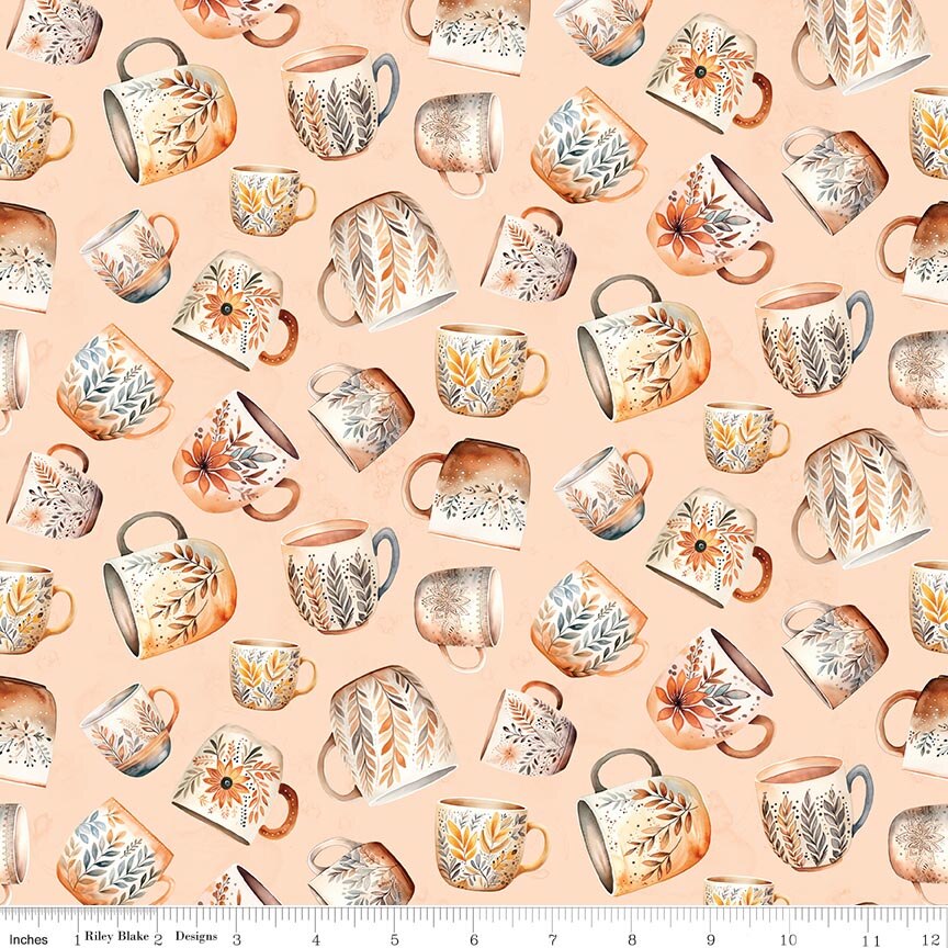 Coffee Time by Riley Blake - Coffee Mugs Shell