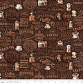 Coffee Time by Riley Blake - Text Brown