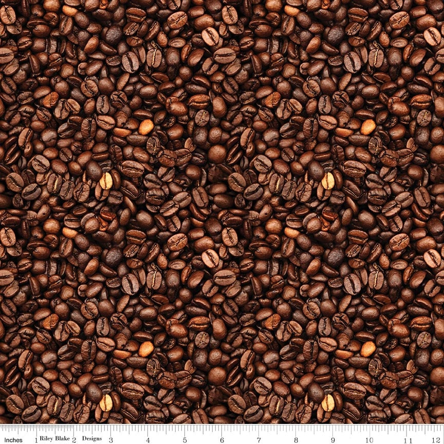 Coffee Time by Riley Blake - Coffee Beans Brown
