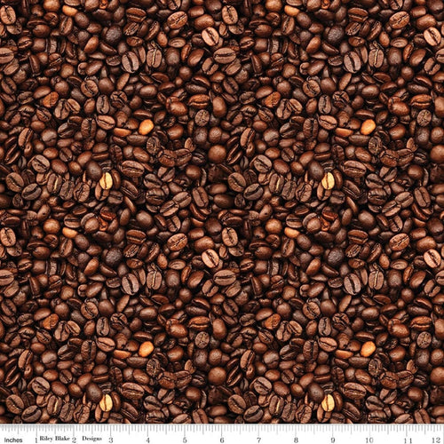 Coffee Time by Riley Blake - Coffee Beans Brown