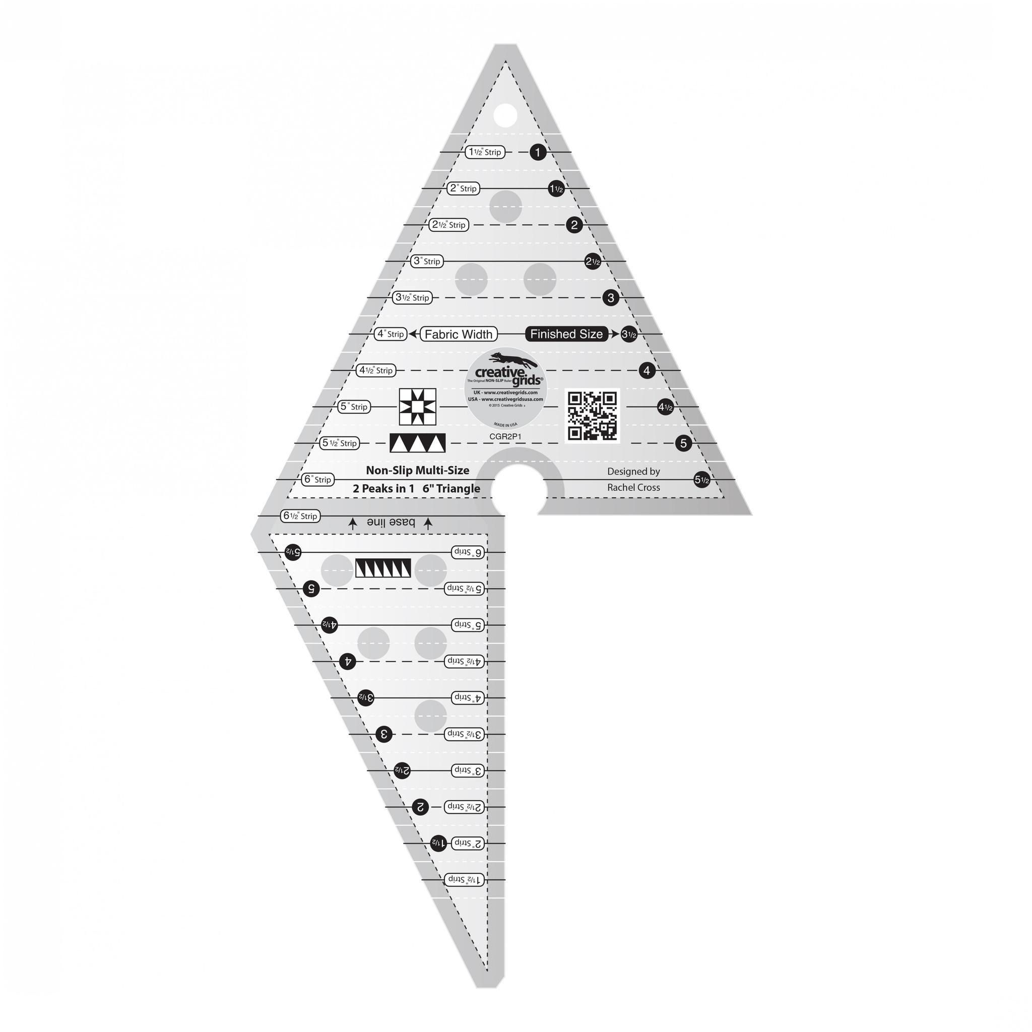 Creative Grids 2 Peaks in 1 Triangle Ruler