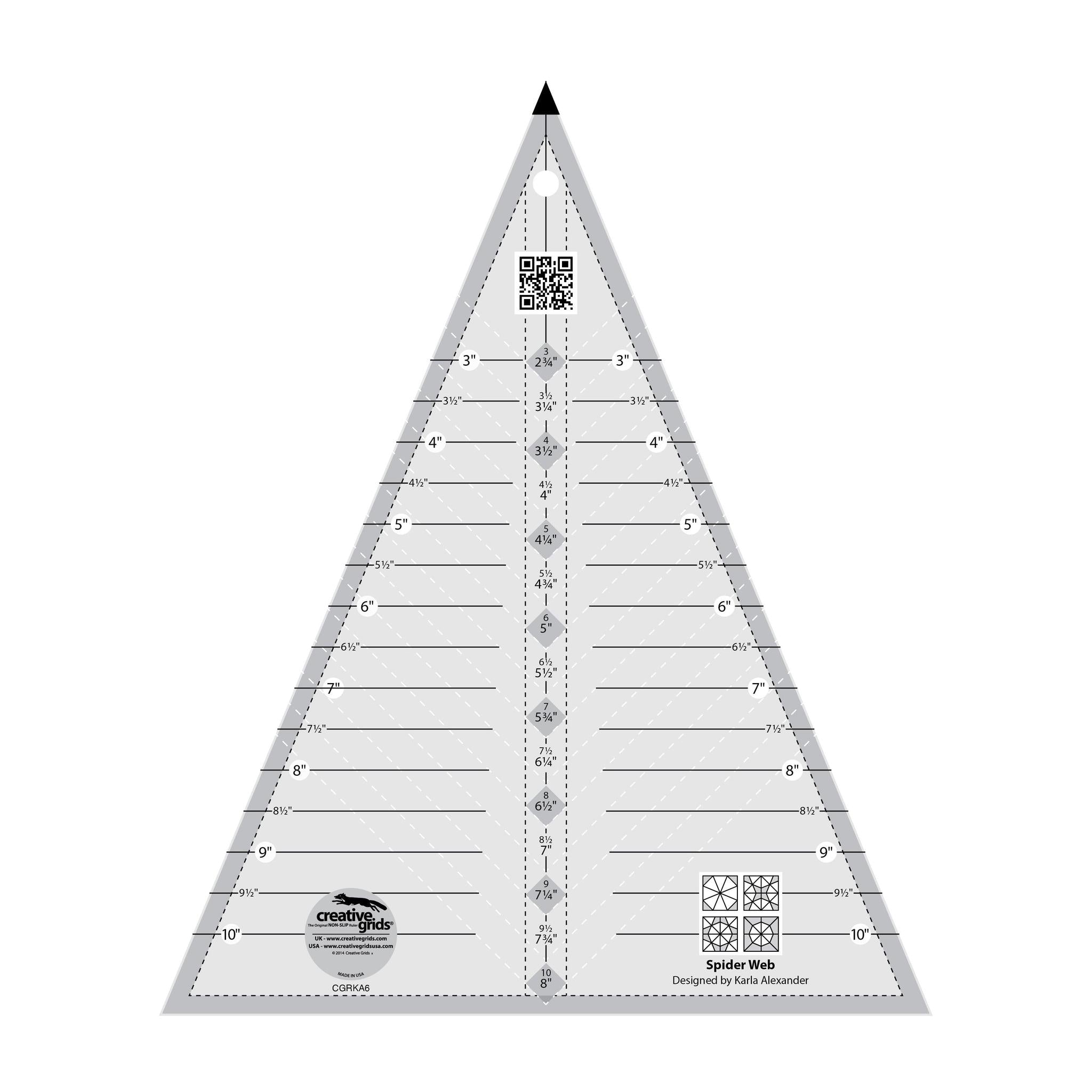 Creative Grids Quilt Ruler Spider Web