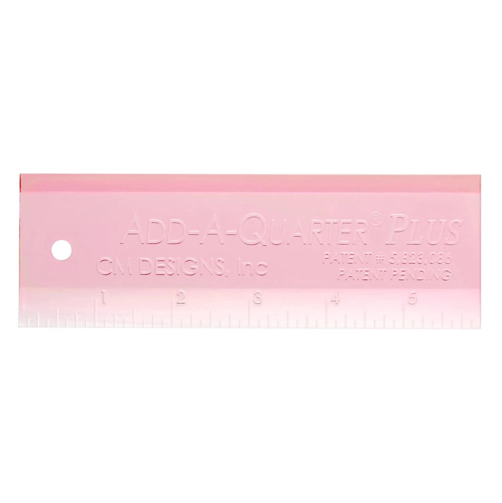 Add A-Quarter Ruler 6in Plus Pink