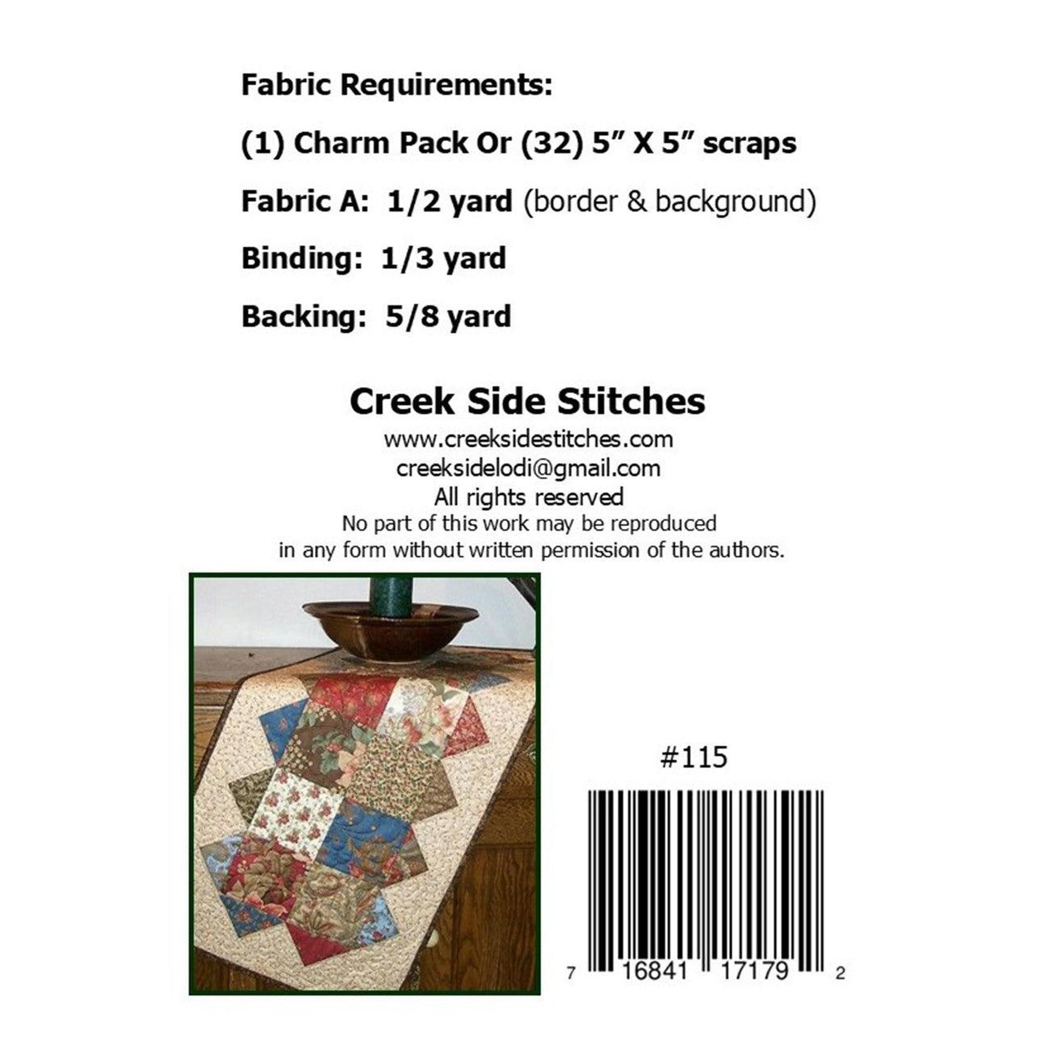 Table Runner Pattern - Flying Charms
