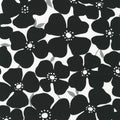 Canvas Prints by Sevenberry - Solid Flowers: Black