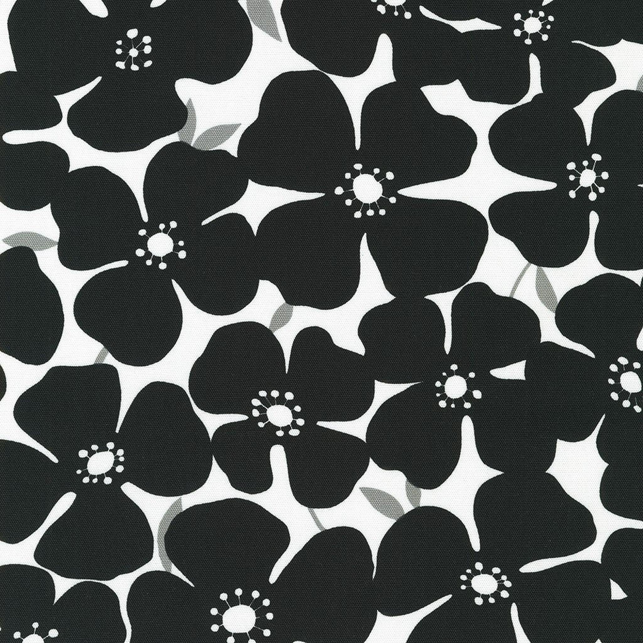Canvas Prints by Sevenberry - Solid Flowers: Black