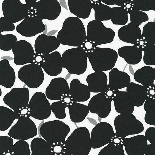 Canvas Prints by Sevenberry - Solid Flowers: Black