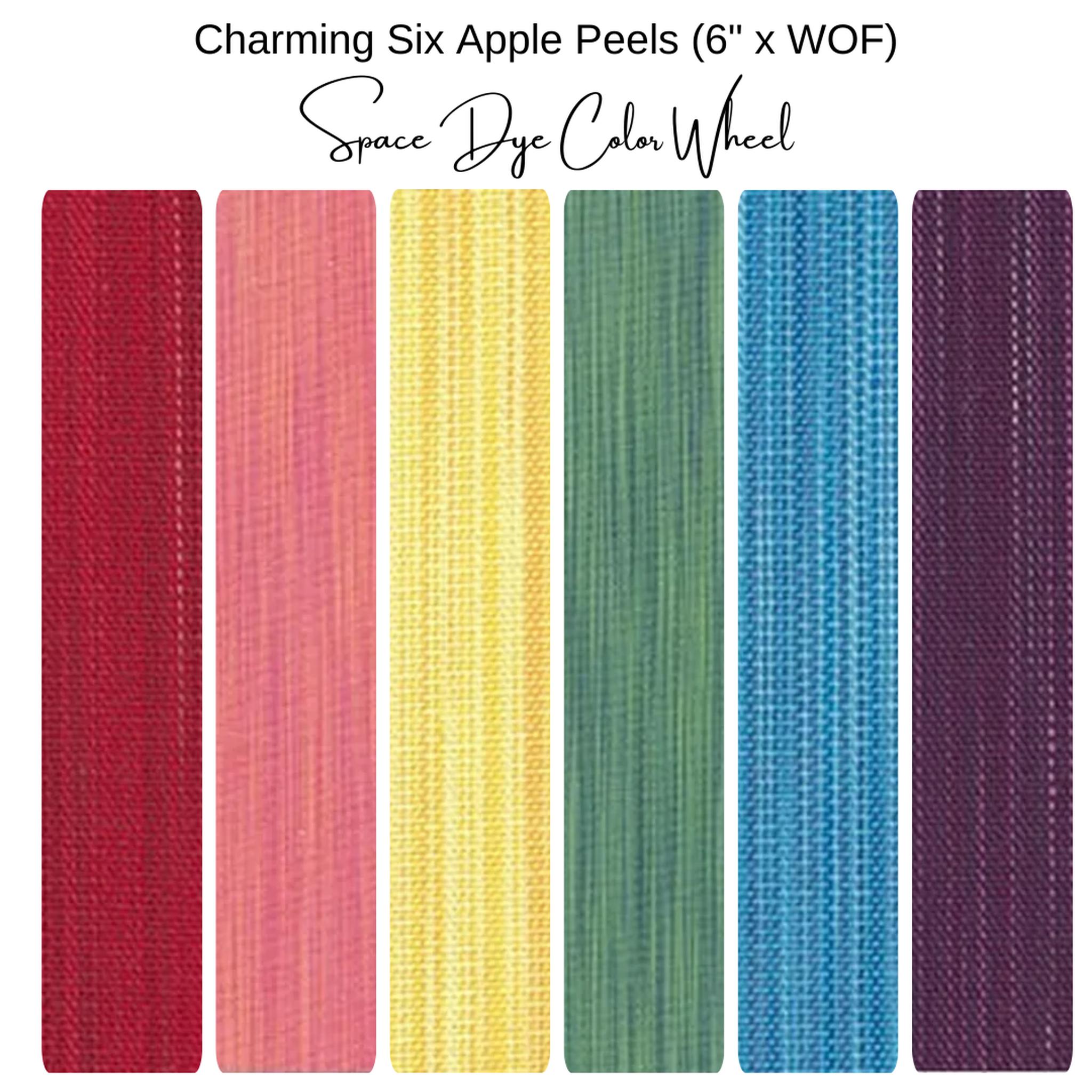 6" Apple Peel (6) - Charming 6 Peels Space Dye Color Wheel