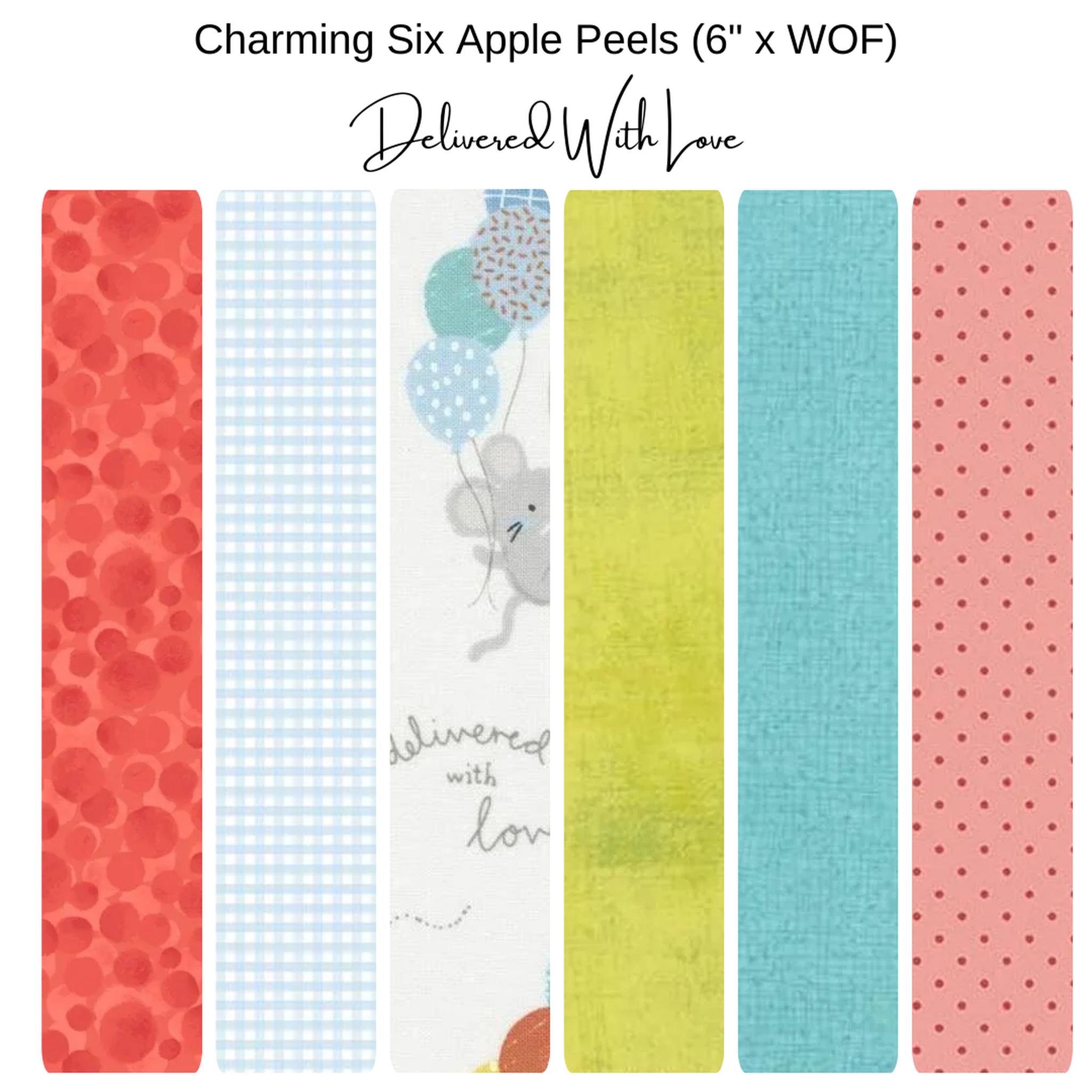 6" Apple Peel (6) - Charming 6 Peels Delivered With Love