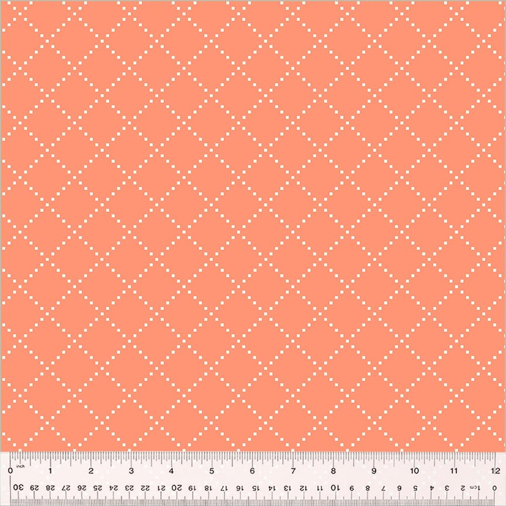 Clover and Dot Grid - Coral