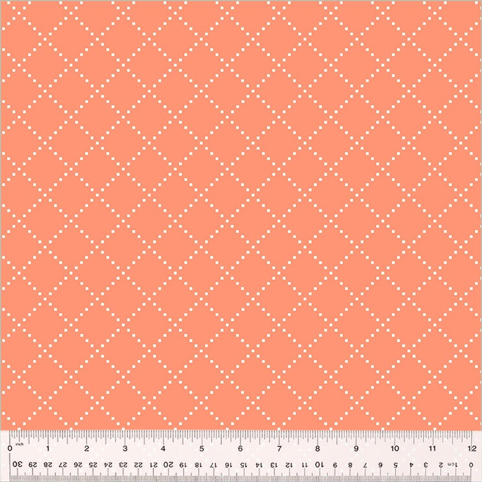 Clover and Dot Grid - Coral