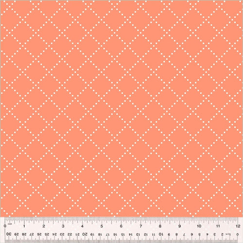 Clover and Dot Grid - Coral
