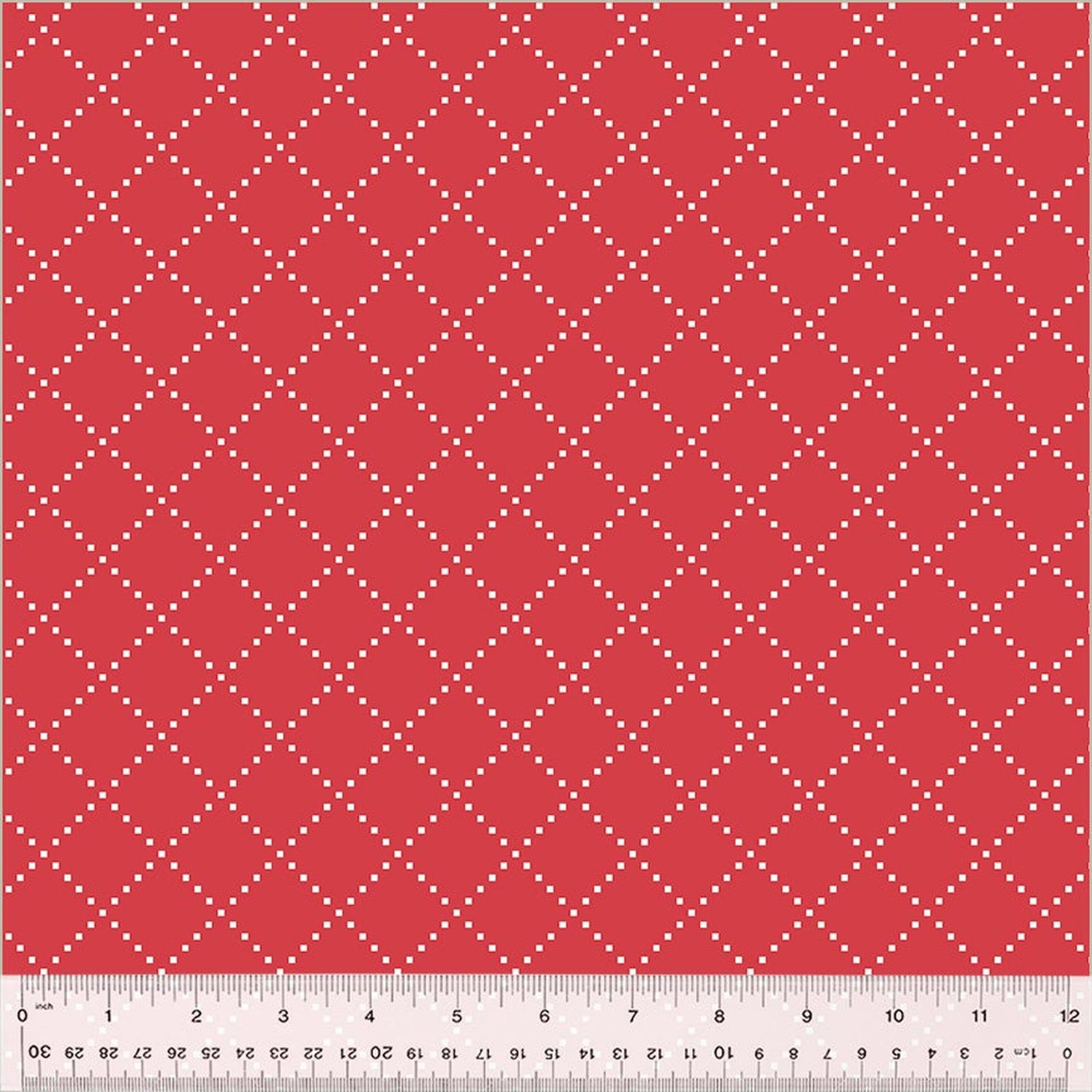 Clover and Dot Grid - Red