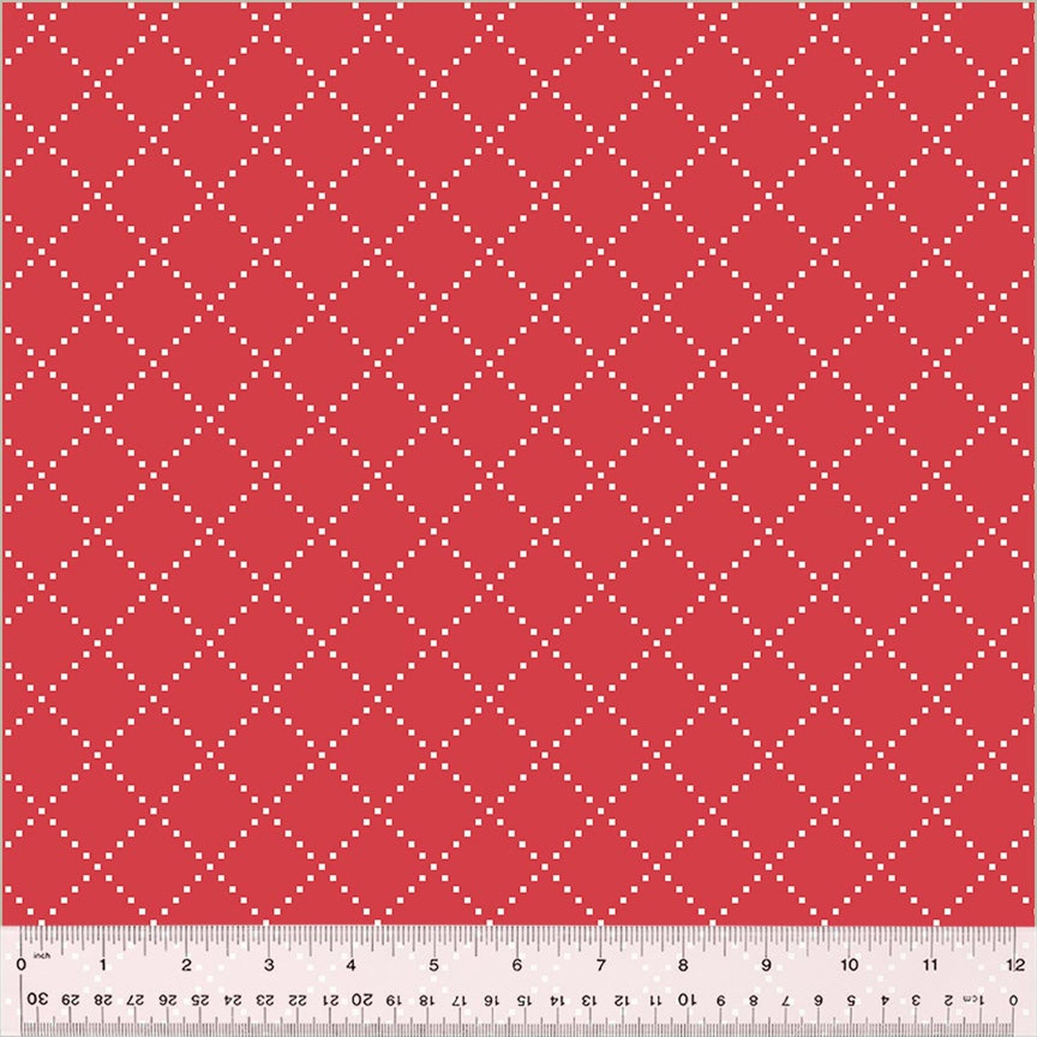 Clover and Dot Grid - Red