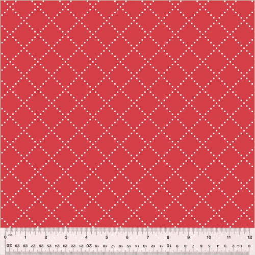 Clover and Dot Grid - Red