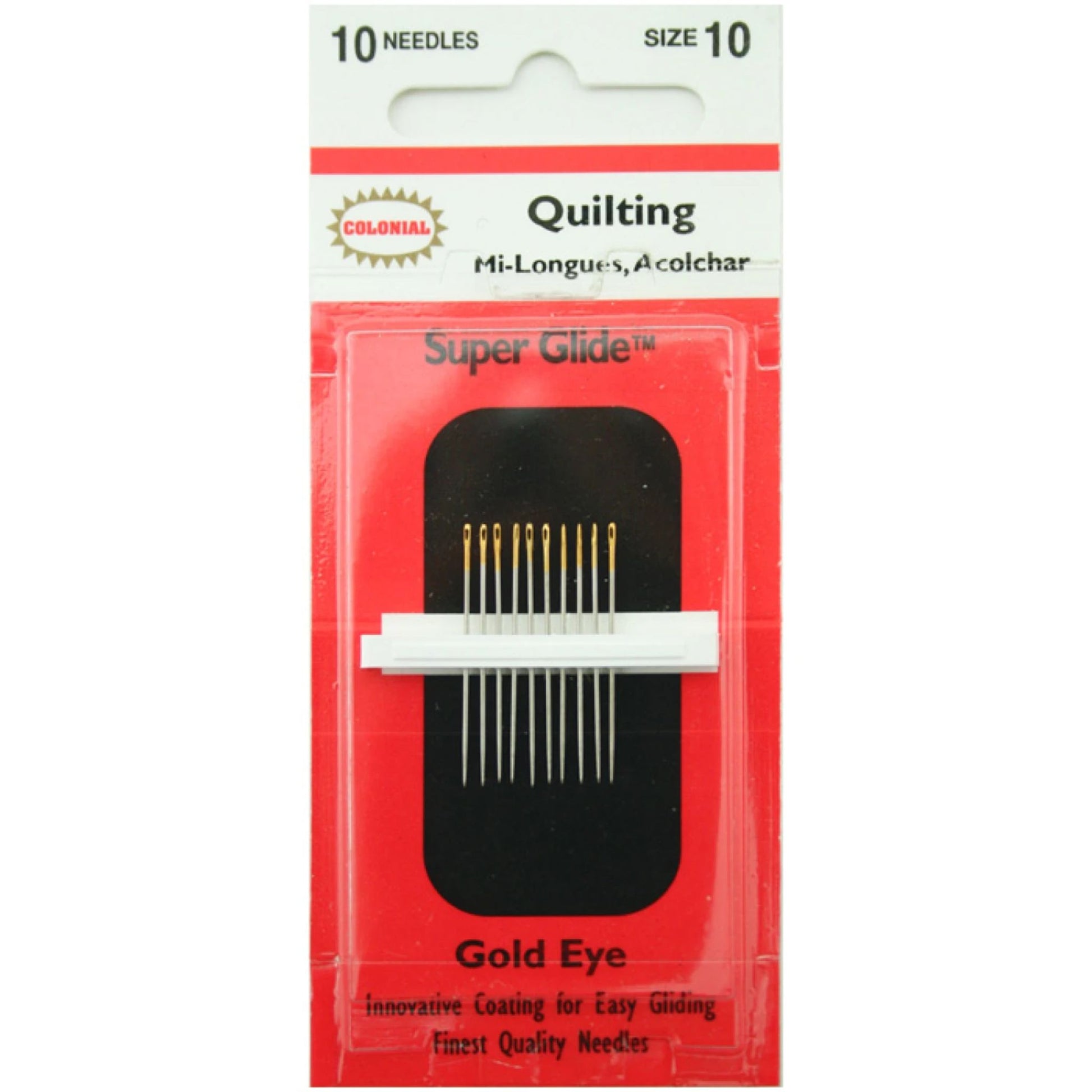 Colonial Super Glide Quilting Needles Size 10