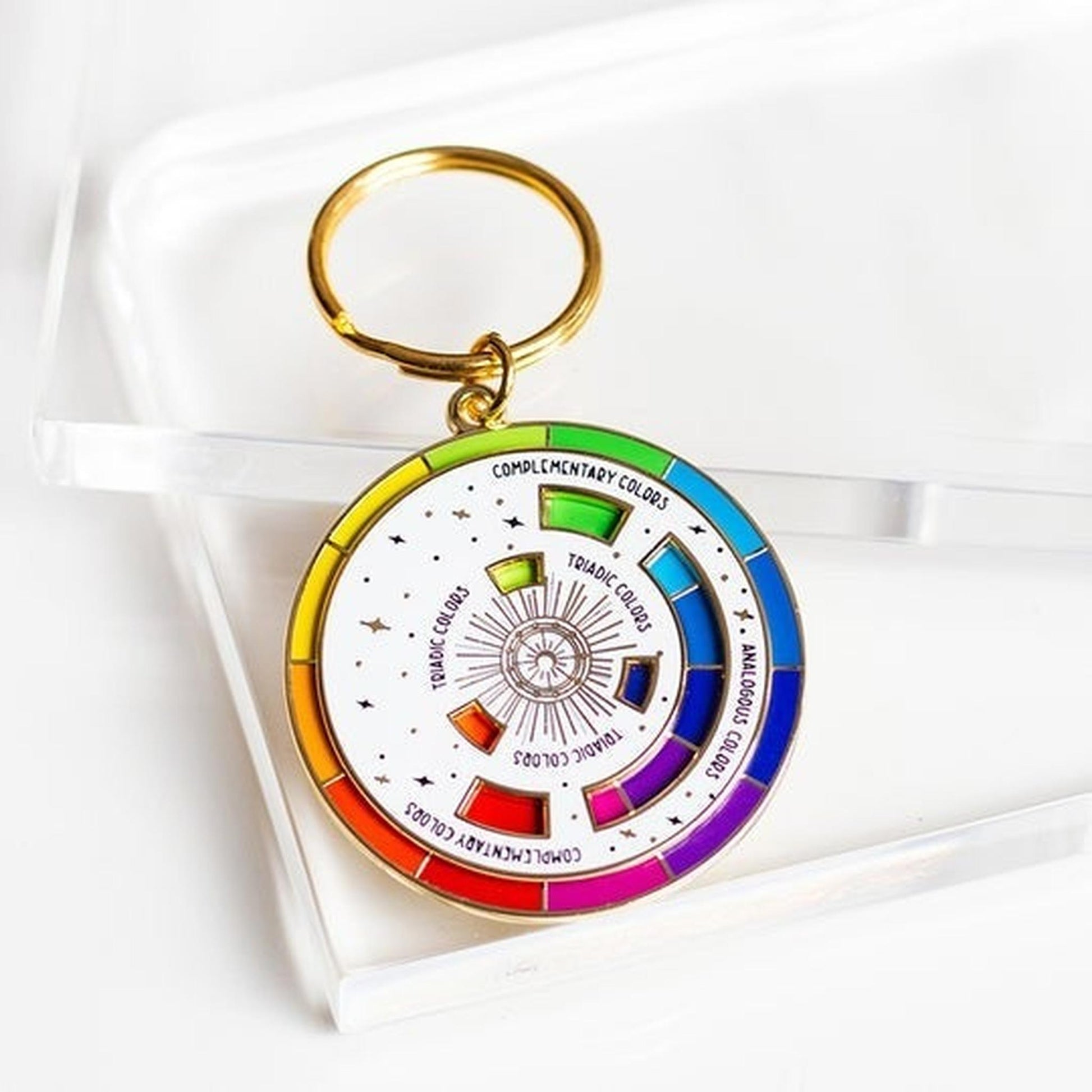 Color Wheel Enamel Key Chain