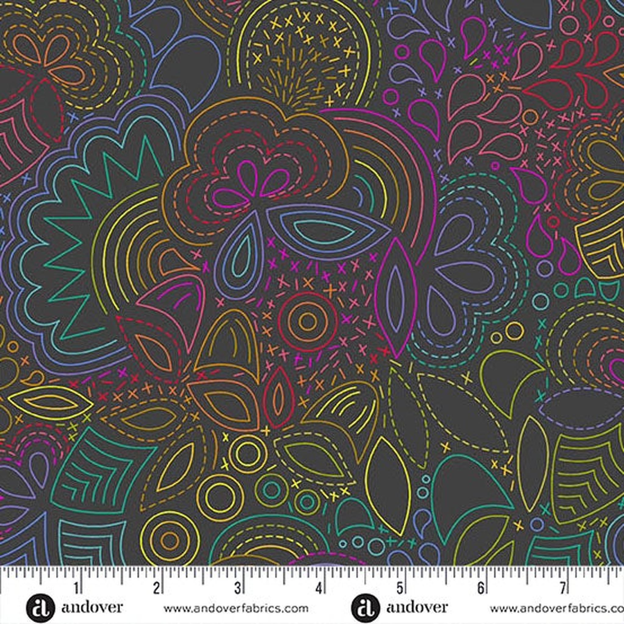 Color Wheel by Alison Glass - Rainbow Stitched: Night