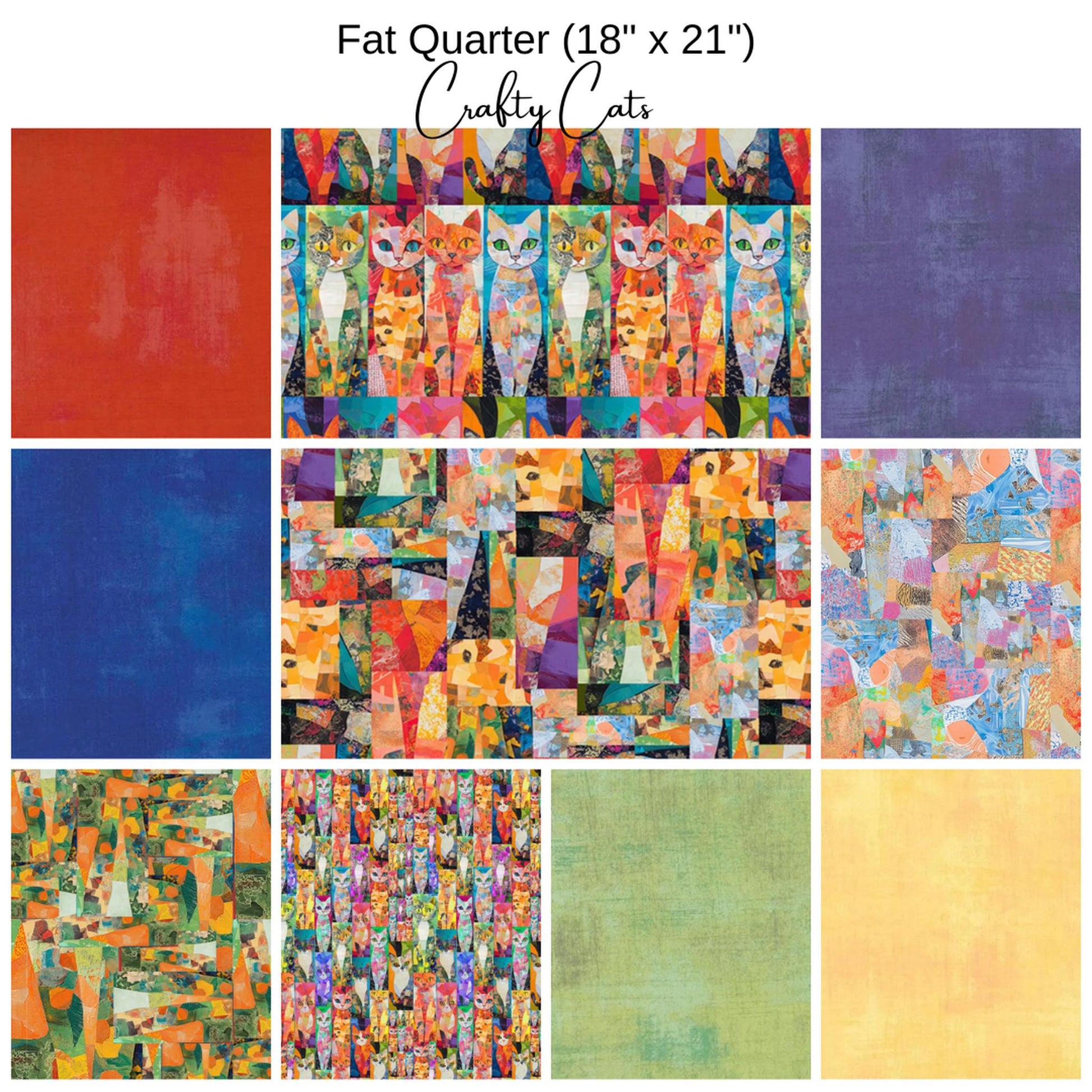 Fat Quarter Bundle (10) - Crafty Cats