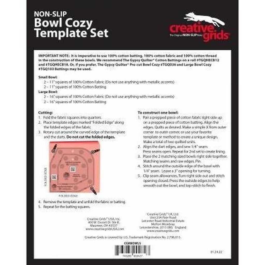 Creative Grids Bowl Cozy Template