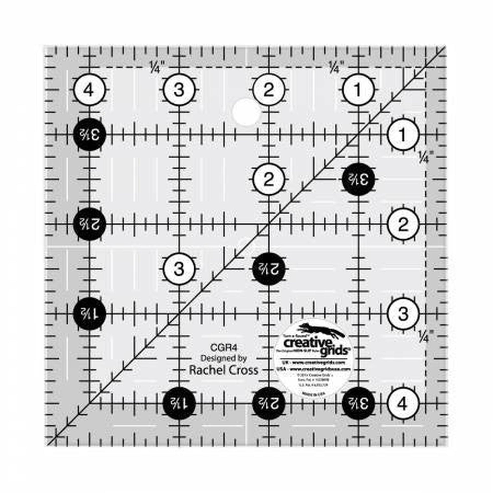 Creative Grids Ruler 4 1/2 inch Square