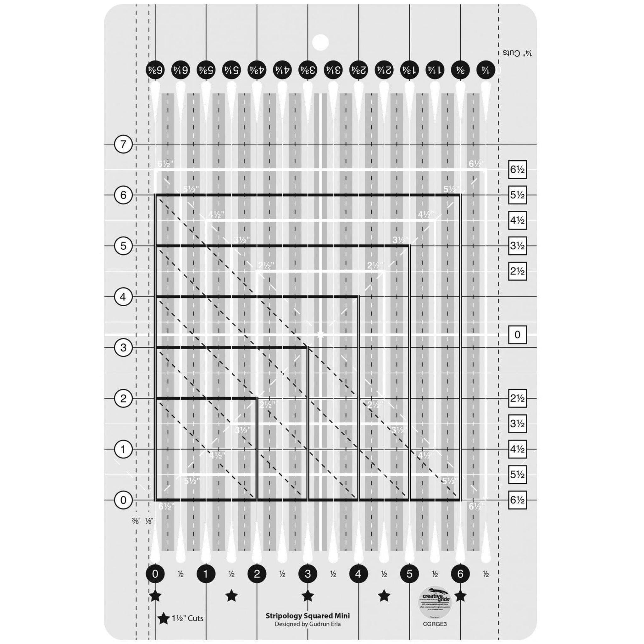 Creative Grids Stripology Squared Mini Ruler