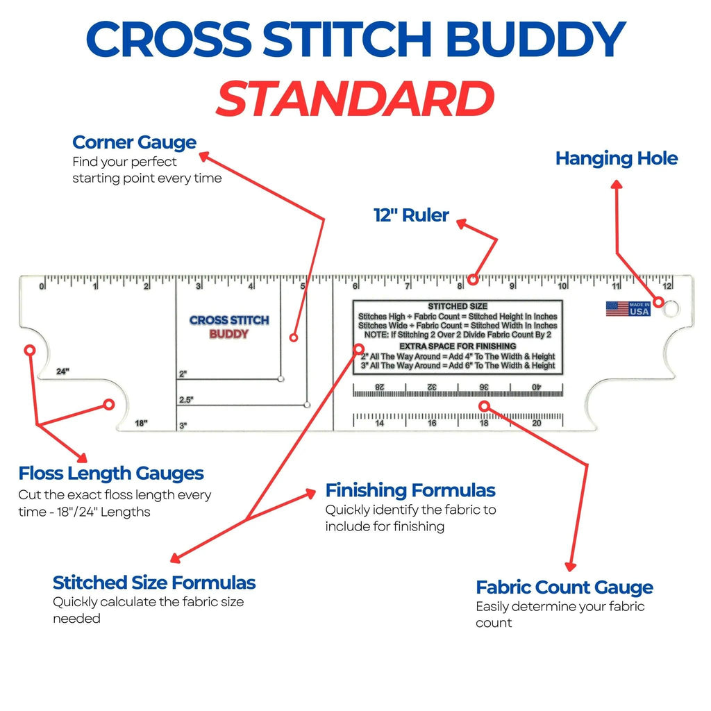 Cross Stitch Buddy - Standard Ruler by Stitchy Prose