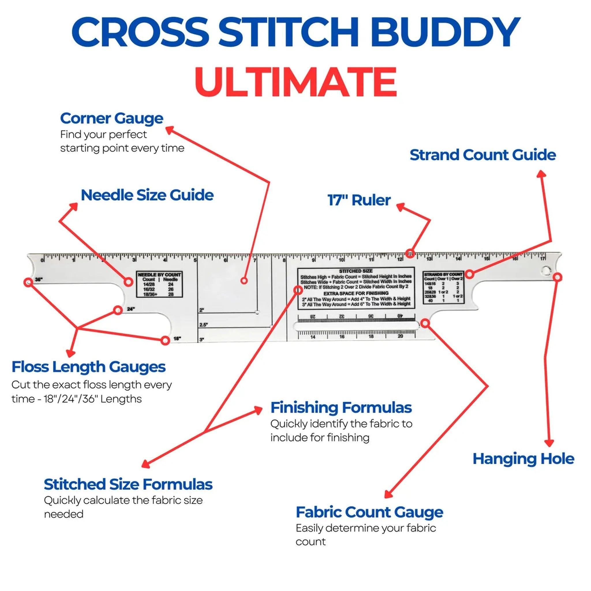 Cross Stitch Buddy - Ultimate Ruler by Stitchy Prose