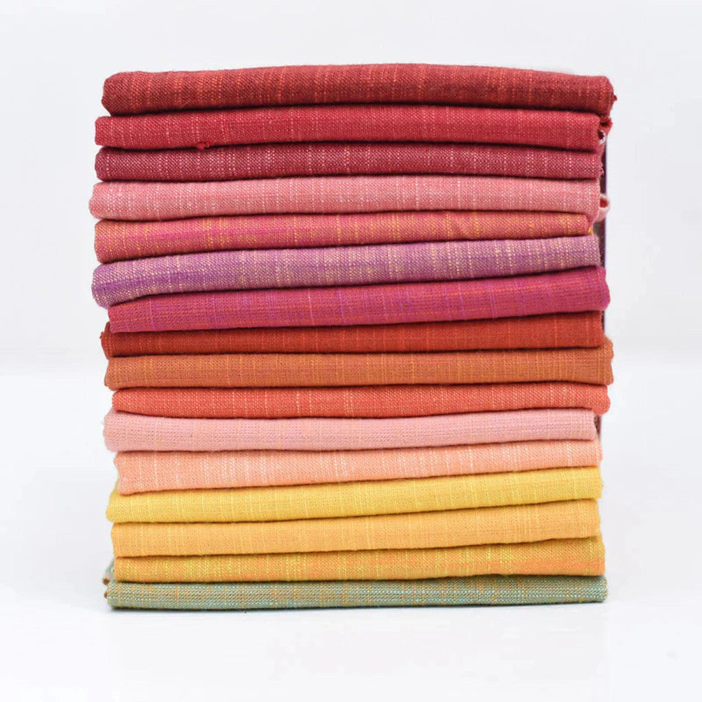 Fat Quarter Bundle (16) Handloom in Daiquiri