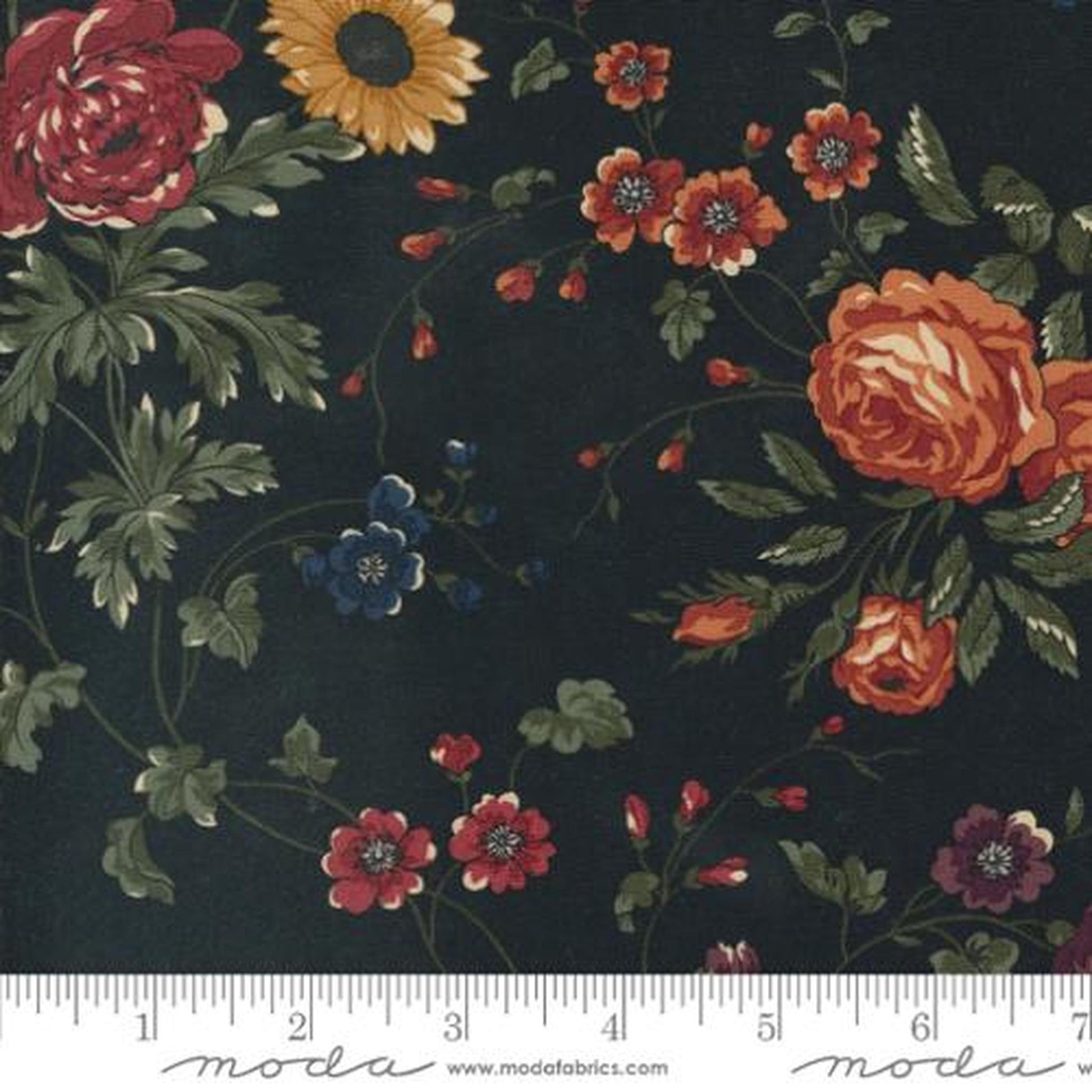 Daisy Lane by Kansas Troubles Quilters - Garden Florals: Mulch