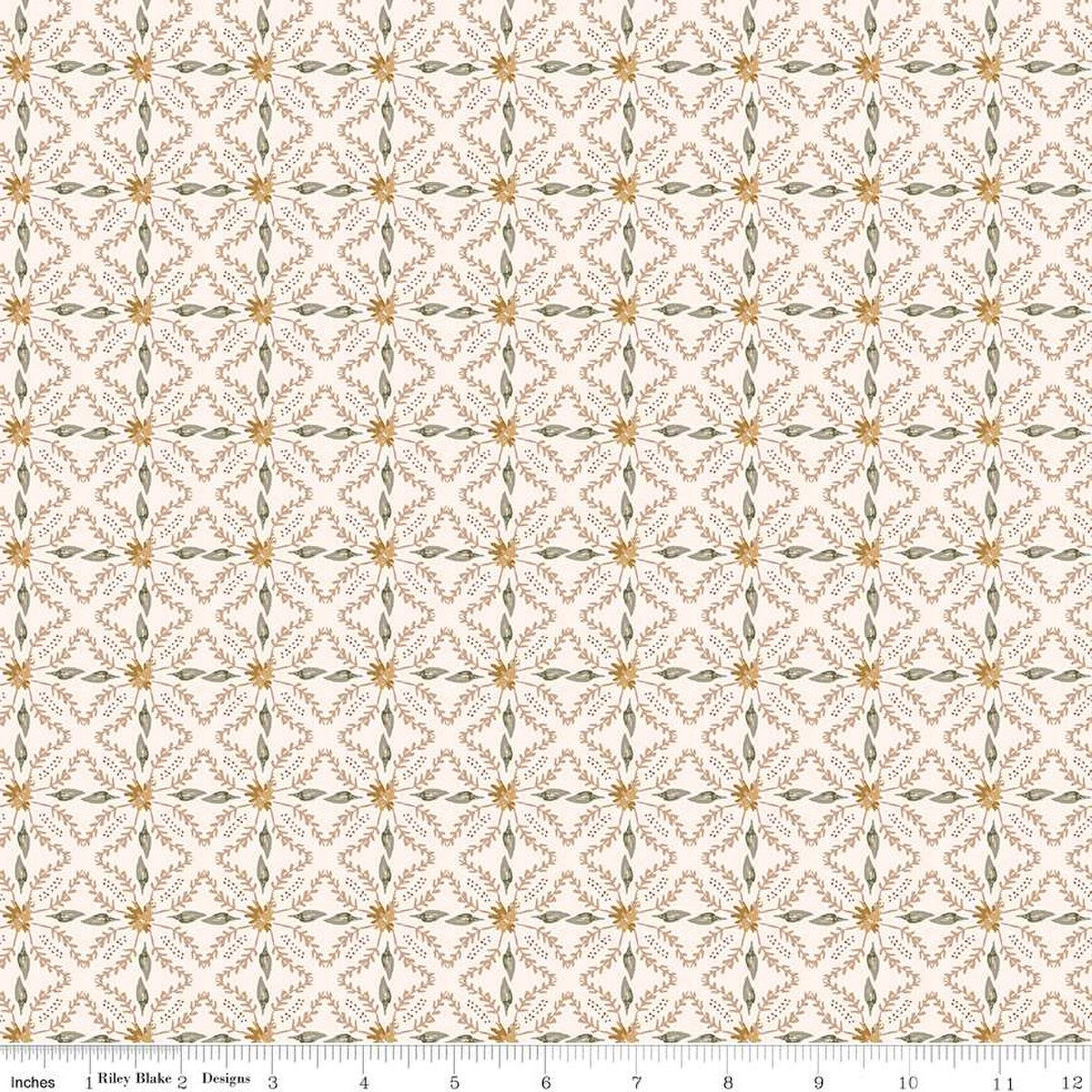 Dancing Daisies Blooming Gingham - Ecru