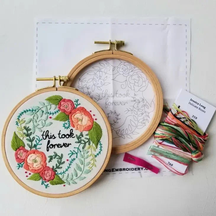 Delicate Roses Embroidery Kit