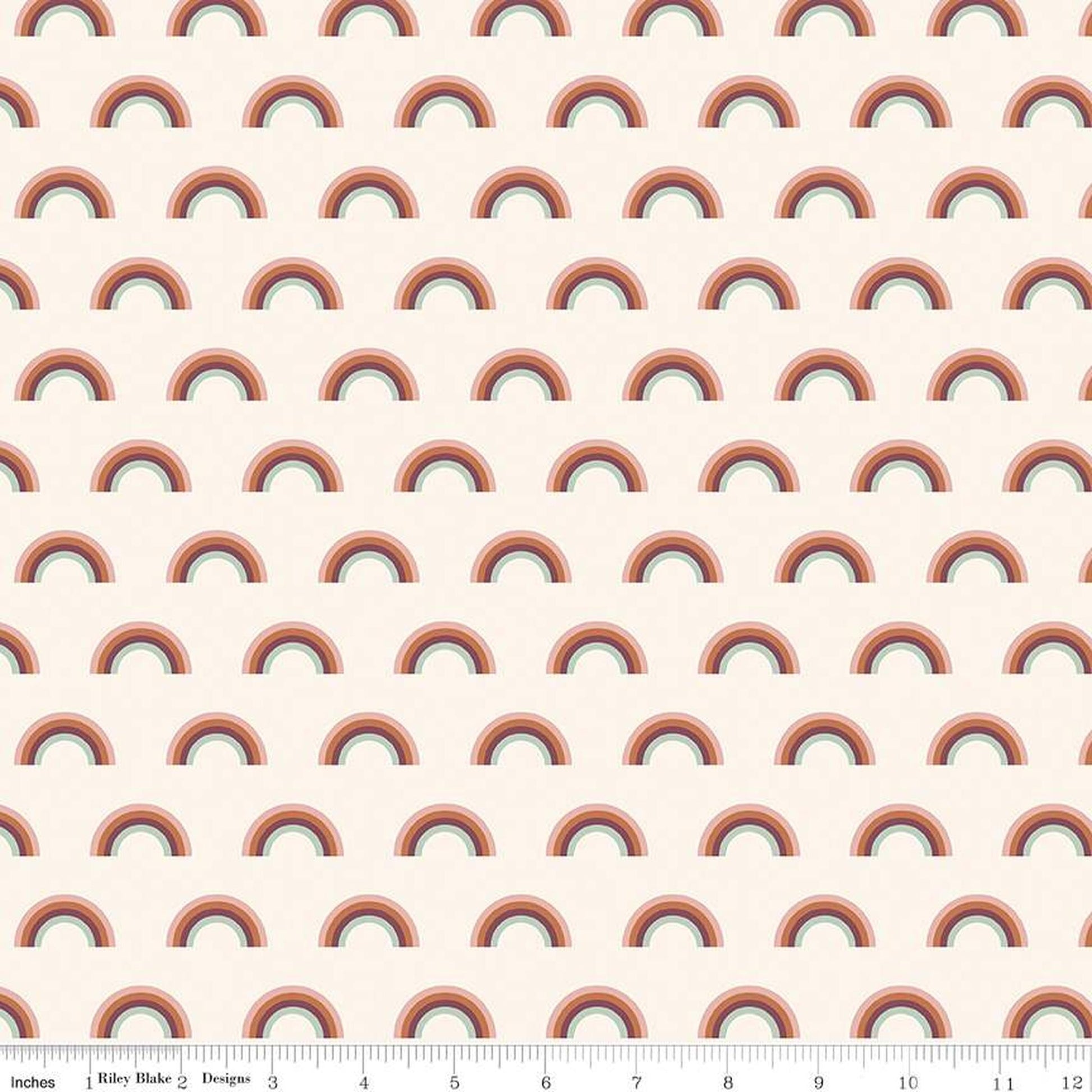 Designer Flannel by Ashley Collett Design - Salt and Honey Rainbows Cream