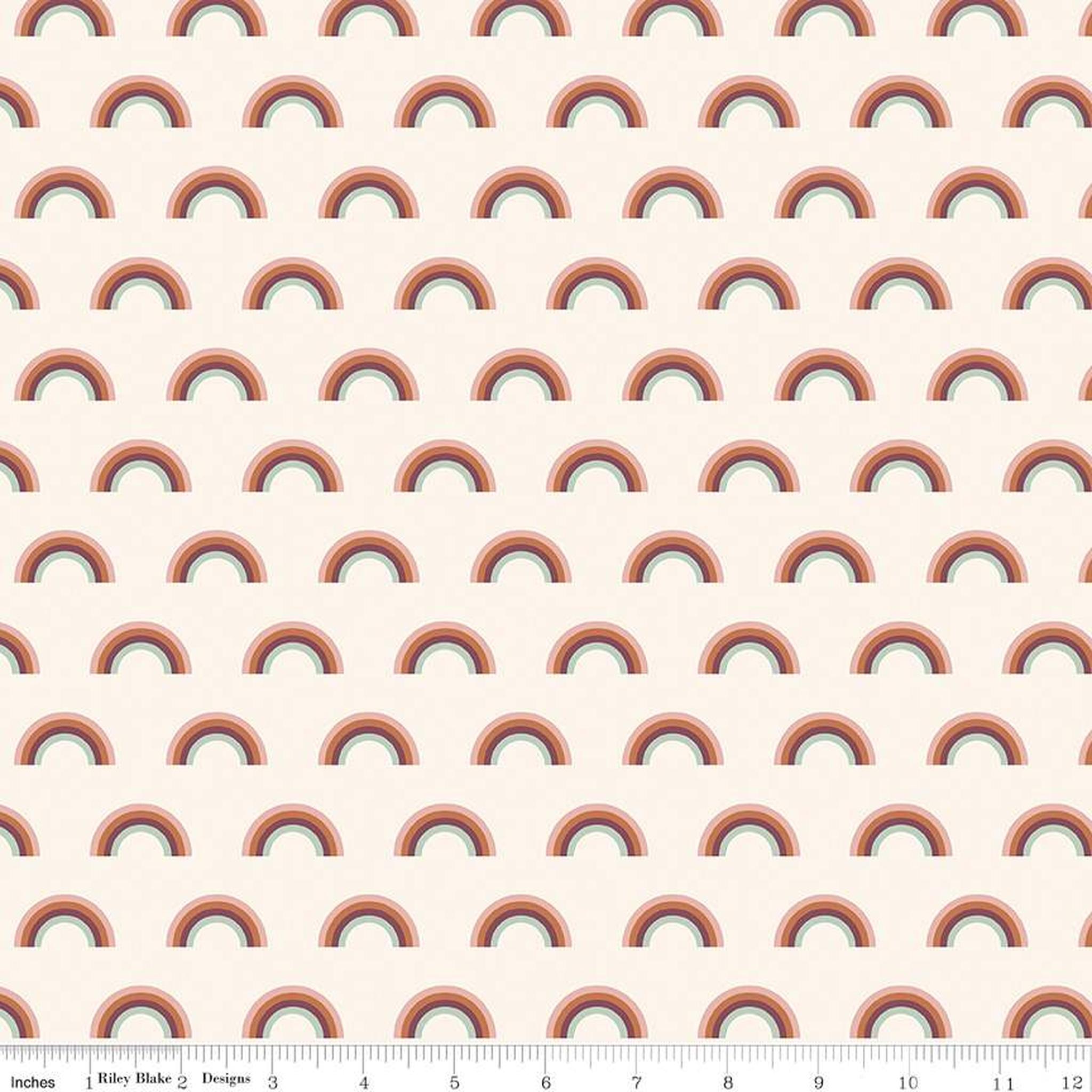 Designer Flannel by Ashley Collett Design - Salt and Honey Rainbows Cream