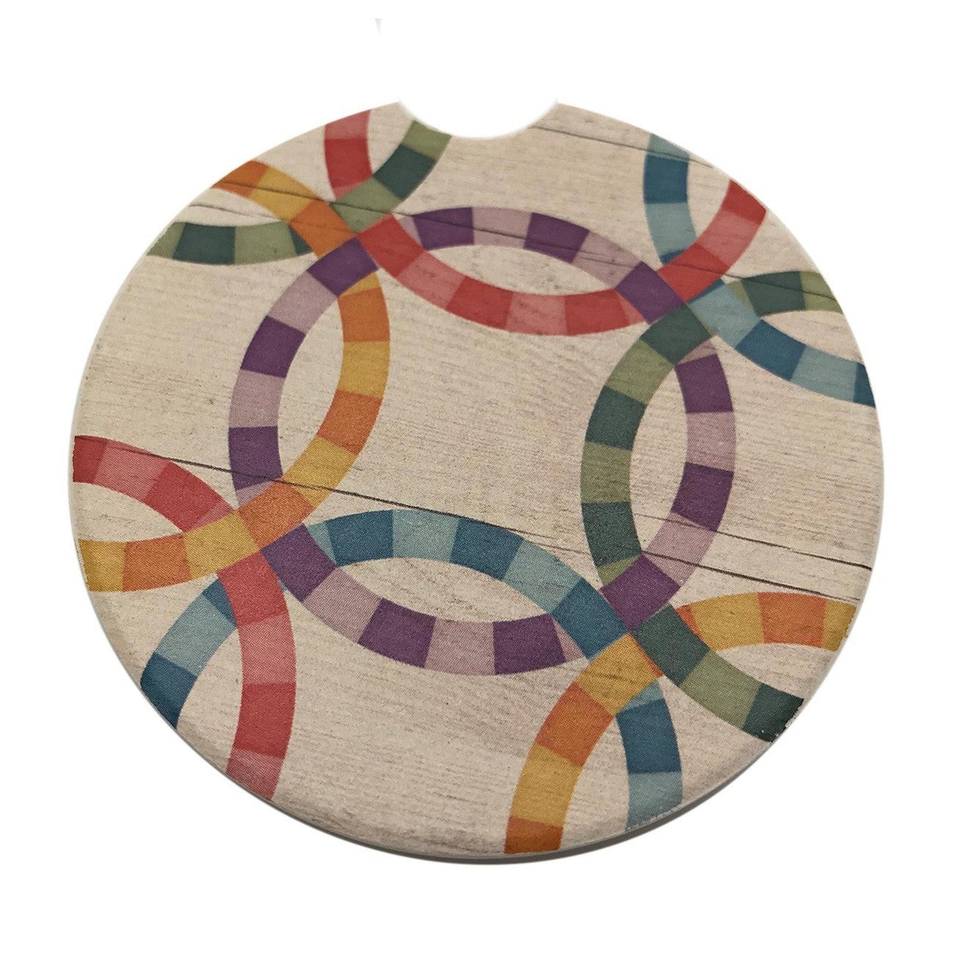 Double Wedding Ring Car Coaster