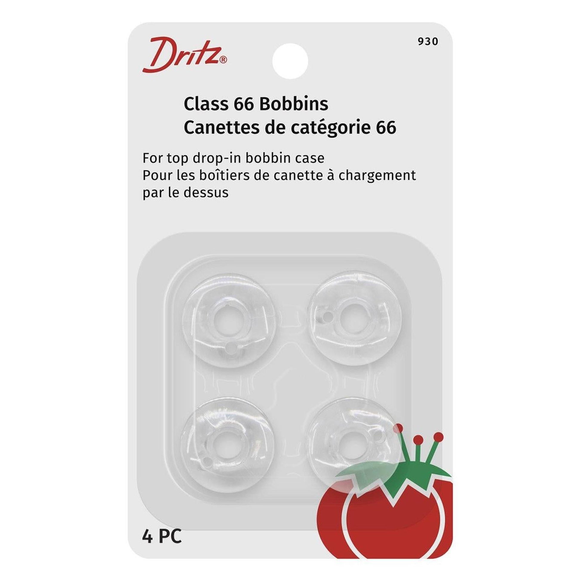 Dritz Bobbin Plastic Class 66 4ct #937