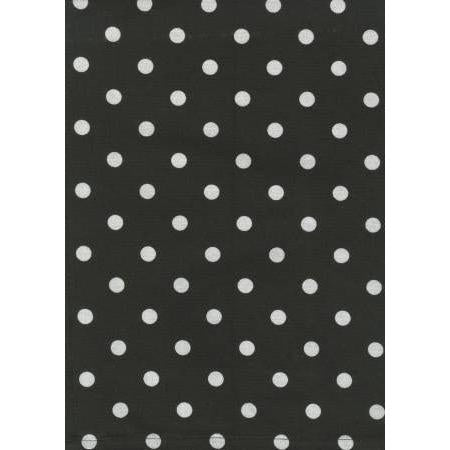 Dunroven House Tea Towel - Black Polka Dots