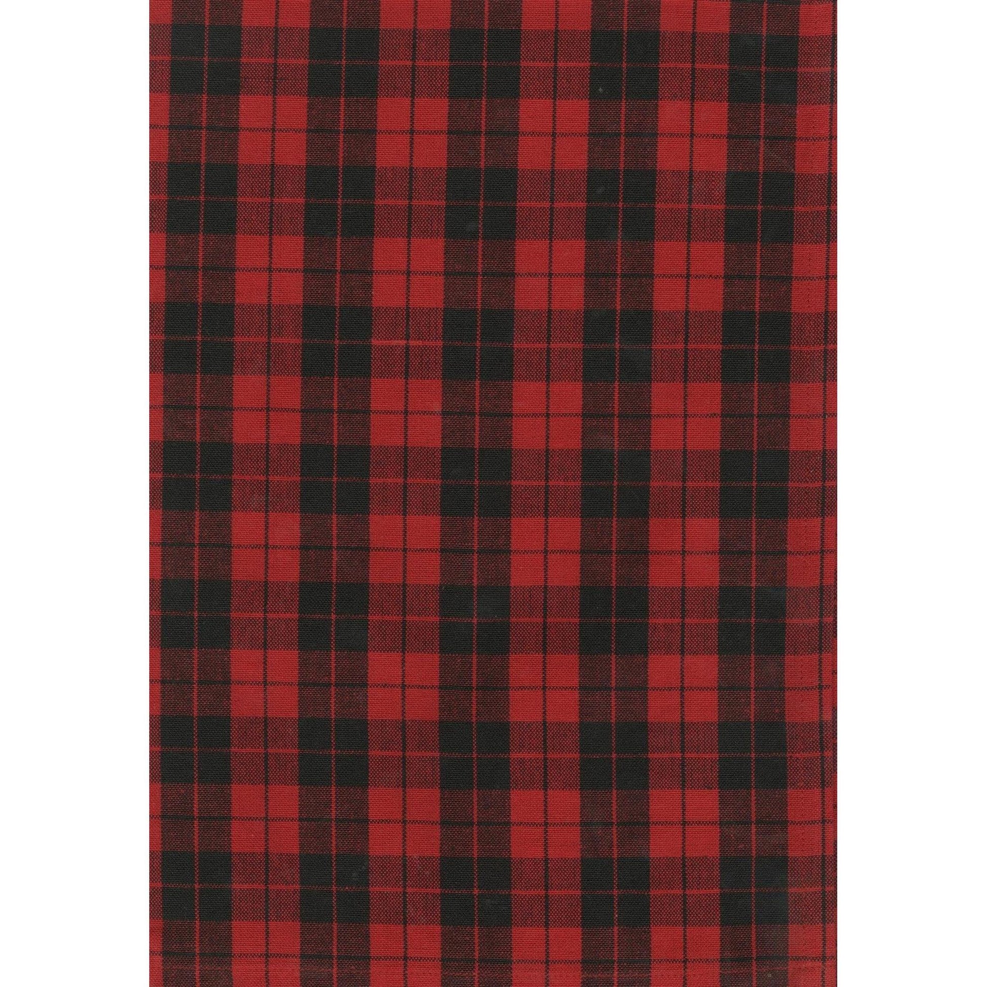 Dunroven House Tea Towel - Bright Red and Black